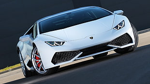 white Lamborgini Huracan, Lamborghini, Lamborghini Huracan