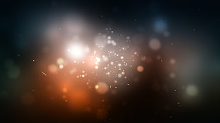 bokeh lights, gradient, blurred, digital art HD wallpaper