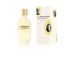 eau Demoiselle De Givenchy fragrance spray bottle with box HD wallpaper