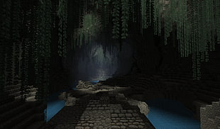 Minecraft gameplay screenshot, Minecraft, screen shot, cave HD wallpaper
