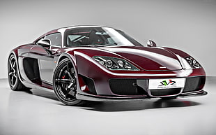 photo of maroon coupe HD wallpaper