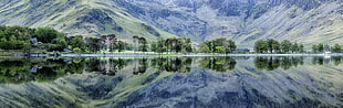 green and gray mountain near green trees, buttermere, lake district HD wallpaper