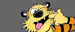 orange tiger illustration, Calvin and Hobbes, comics HD wallpaper