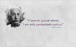 Albert Einstein illustration with text overlay, Albert Einstein, history, science, quote HD wallpaper