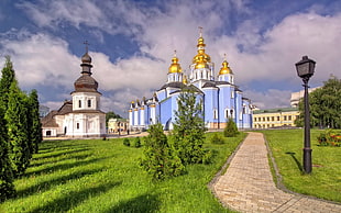 blue cathedral during daytime