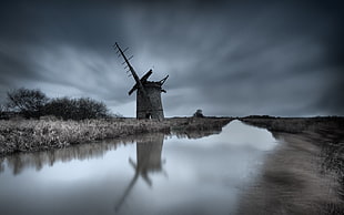 gray windmill time lapse photography HD wallpaper