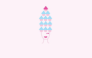 cupcake illustrations HD wallpaper