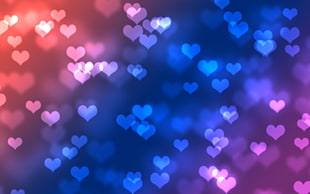 heart print digital wallpaper, heart, colorful