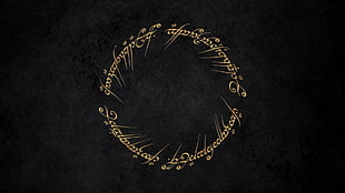 black background with text overlay, The Lord of the Rings, The One Ring, typography HD wallpaper