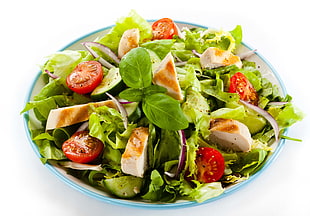 salad with meat HD wallpaper