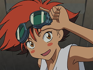 orange haired male anime character illustration