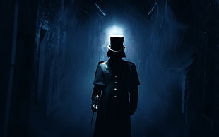 man wearing black bucket hat digital wallpaper, artwork, fantasy art, digital art, Jack the Ripper HD wallpaper