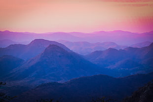 dawn, landscape, mountains, nature