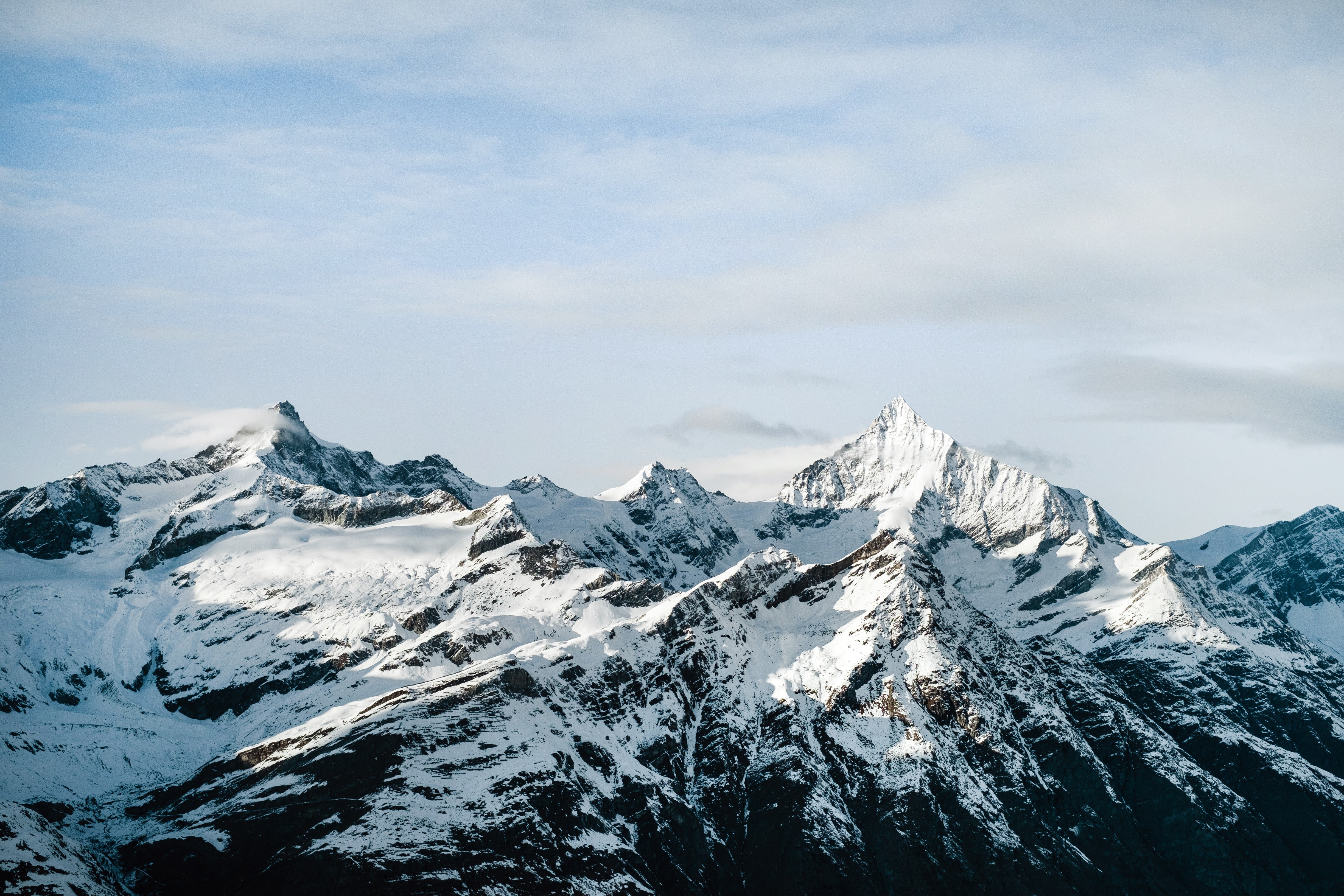 snow covered mountain, mountains, snow, nature