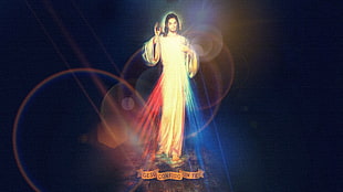 Jesus Christ digital wallpaper, Jesus Christ, lights, Christianity, God HD wallpaper