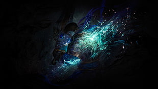 man holding sword digital wallpaper, fantasy art, Garen (League of Legends) HD wallpaper