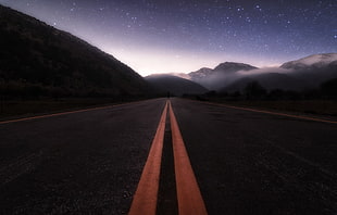 black asphalt road, photography, road