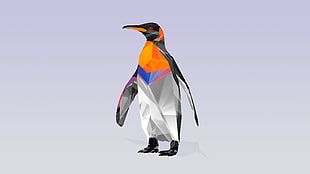 penguin 3D illustration HD wallpaper