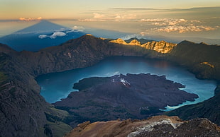 photograph of Taal Volcano, Philippines, nature, landscape, crater, lake