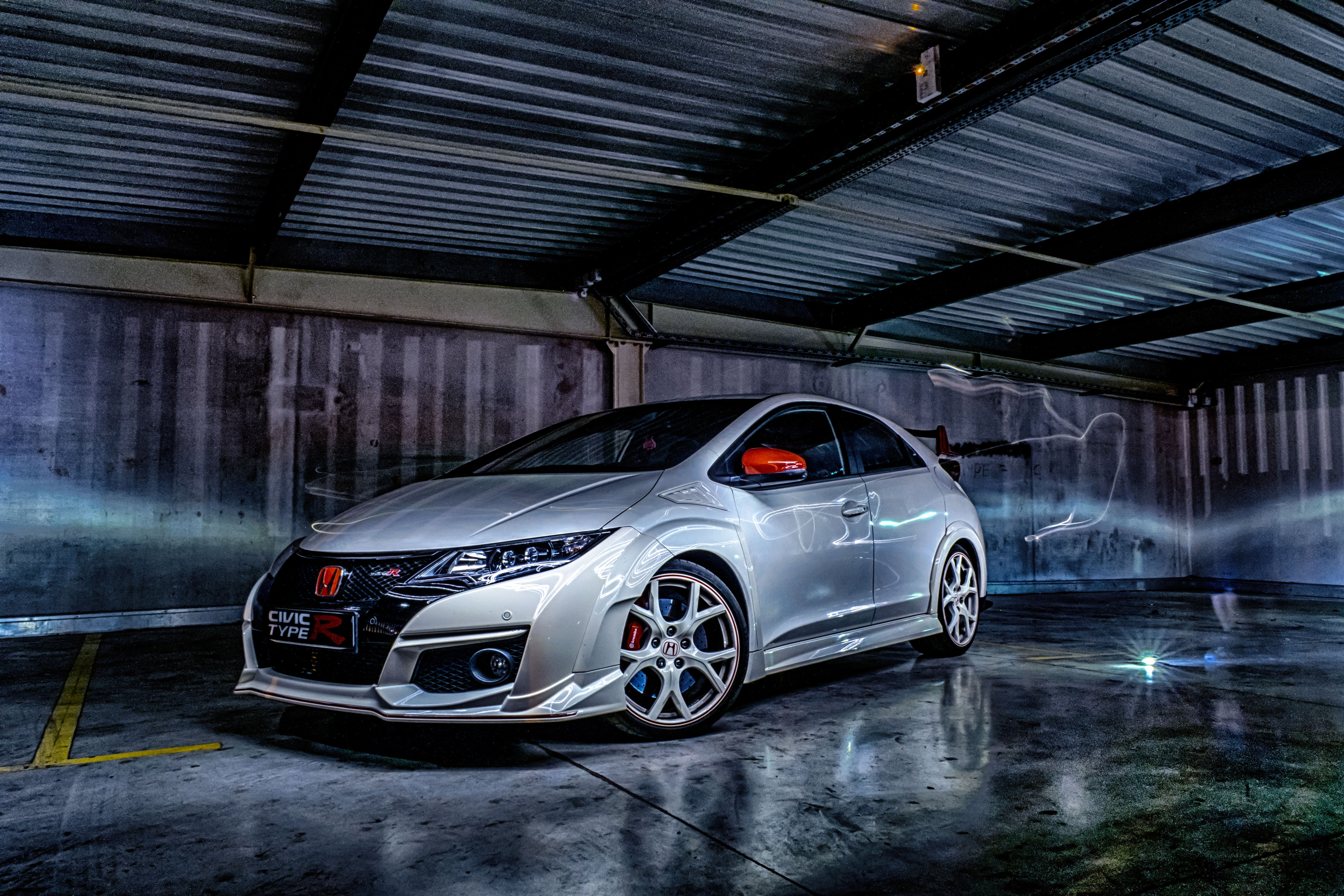 silver Honda Civic, Auto, Side view, Sports car