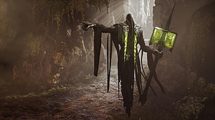 monster holding staff at the cave digital wallpaper, video games, paragon, sevarog HD wallpaper