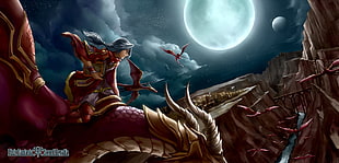 Fairytale wallpaper, Pixiv Fantasia, dragon, Wyvern HD wallpaper