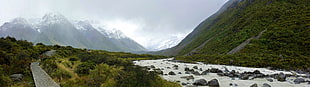 concrete road, New Zealand, Mt Cook, landscape