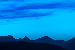 black mountain, Mountains, Sky, Horizon