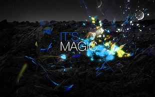 It's Magic text, magic, effects, dark HD wallpaper