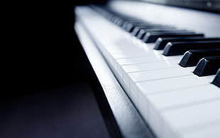 closeup photography of piano keys