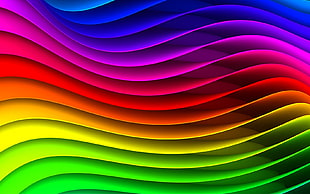 blue, purple, red, yellow, and green swirl wallpaper