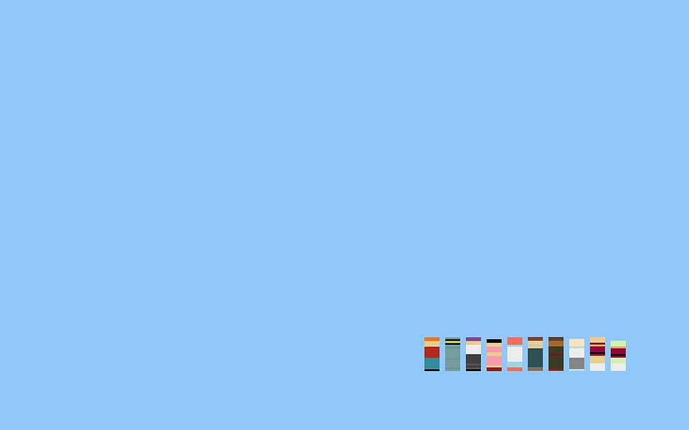 minimalism, blue background, Futurama HD wallpaper