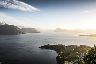 green island, Lid, Norway, fjord, landscape