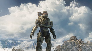 game application poster, Halo, video games, artwork, Halo 4 HD wallpaper