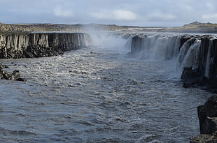 waterfalls during daytime, selfoss, iceland HD wallpaper