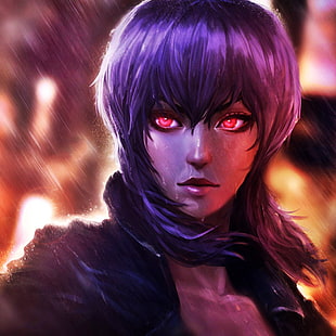 animated male character illustration, Kusanagi Motoko, Ghost in the Shell