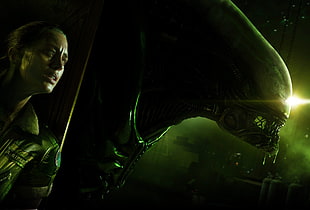 Alien digital wallpaper, Alien: Isolation, Amanda Ripley, Xenomorph, video games HD wallpaper