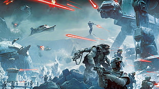 Star Wars digital wallper=, Star Wars, Galactic Empire, snow, Rebel Alliance HD wallpaper