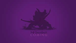 The Swarm is coming poster, StarCraft, Zerg, minimalism, simple background HD wallpaper