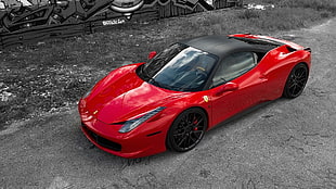 red Ferrari 458 sports car, Ferrari, Ferrari 458, red cars, car HD wallpaper