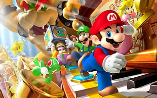 Super Mario game poster HD wallpaper