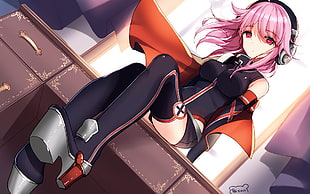 pink haired female animated character digital wallpaper, Megurine Luka, Pixiv, Zhanjian Shaonu, Tirpitz HD wallpaper