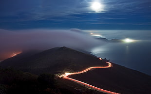 time lapse photography of mountain