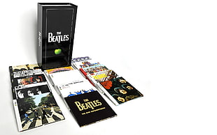 The Beatles CD case collection and box HD wallpaper