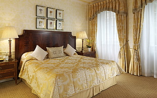 brown bed comforter set HD wallpaper