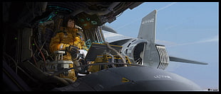 video game screenshot, artwork, science fiction, Pilote HD wallpaper