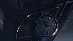 round silver clock, anime, clocks, building, 5 Centimeters Per Second HD wallpaper