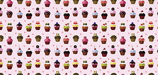 cupcakes digital wallpaper HD wallpaper