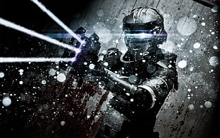 robot digital wallpaper, Dead Space, video games, paint splatter, Dead Space 2 HD wallpaper