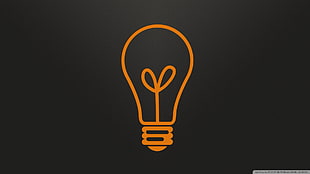 light bulb logo, logo, light bulb, minimalism HD wallpaper